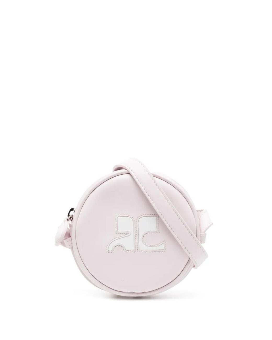 Courreges Pink Reedition Circle Cross Body Bag