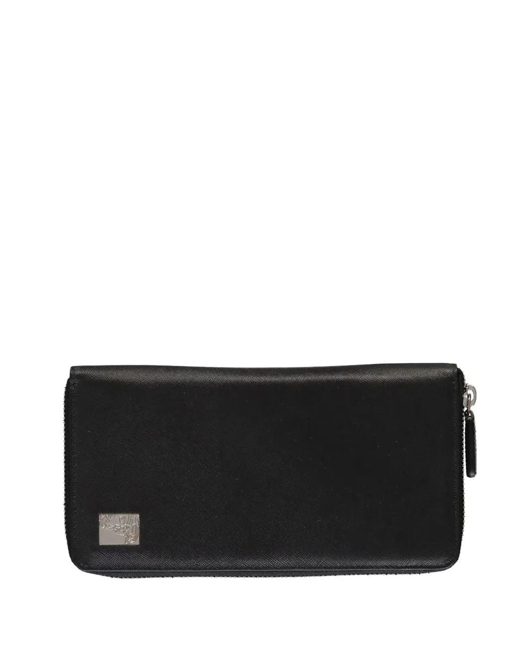 Versace Black Längliches Portemonnaie Aus Leder