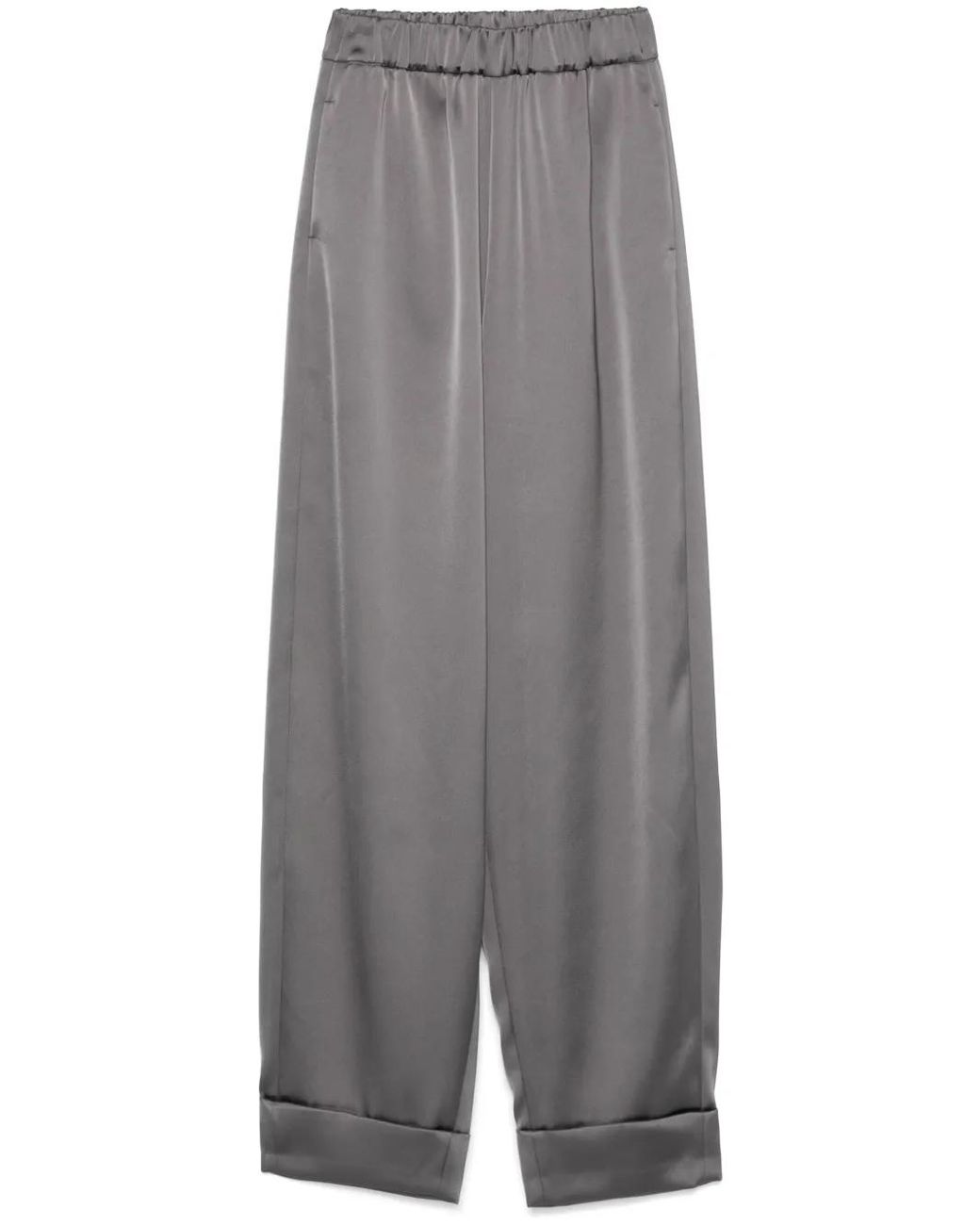 Blanca Vita Gray Satin Trousers
