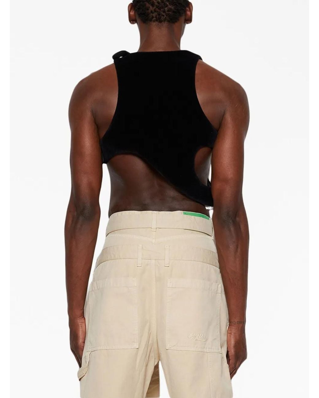 Off-White c/o Virgil Abloh Black Exact Opposite Cotton Vest for men