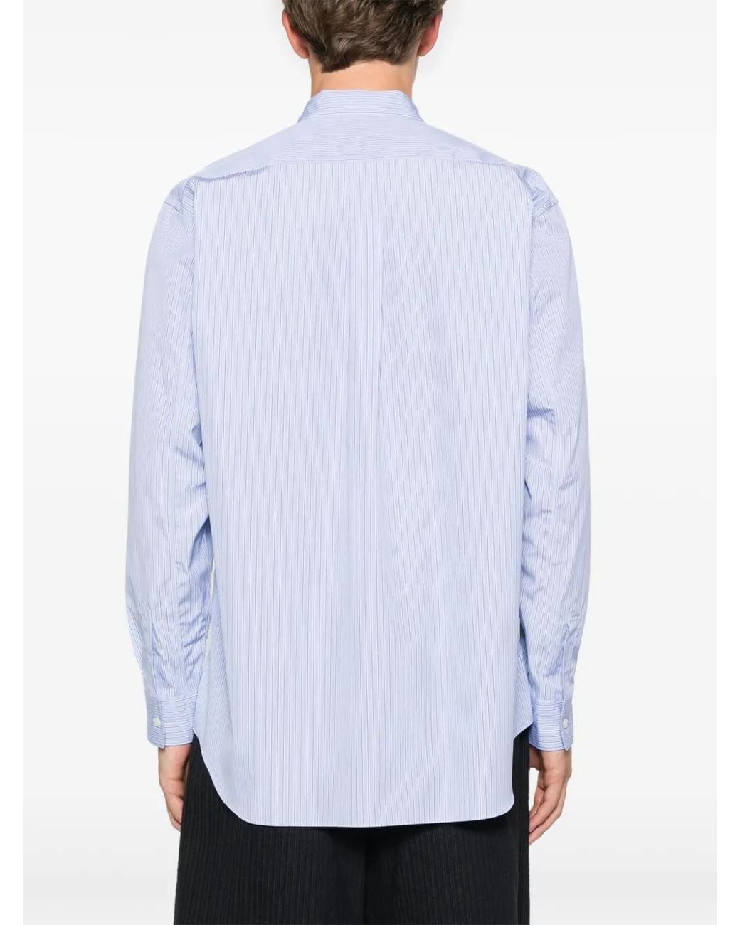 Comme des Garçons Gestreept Overhemd in het Blue voor heren