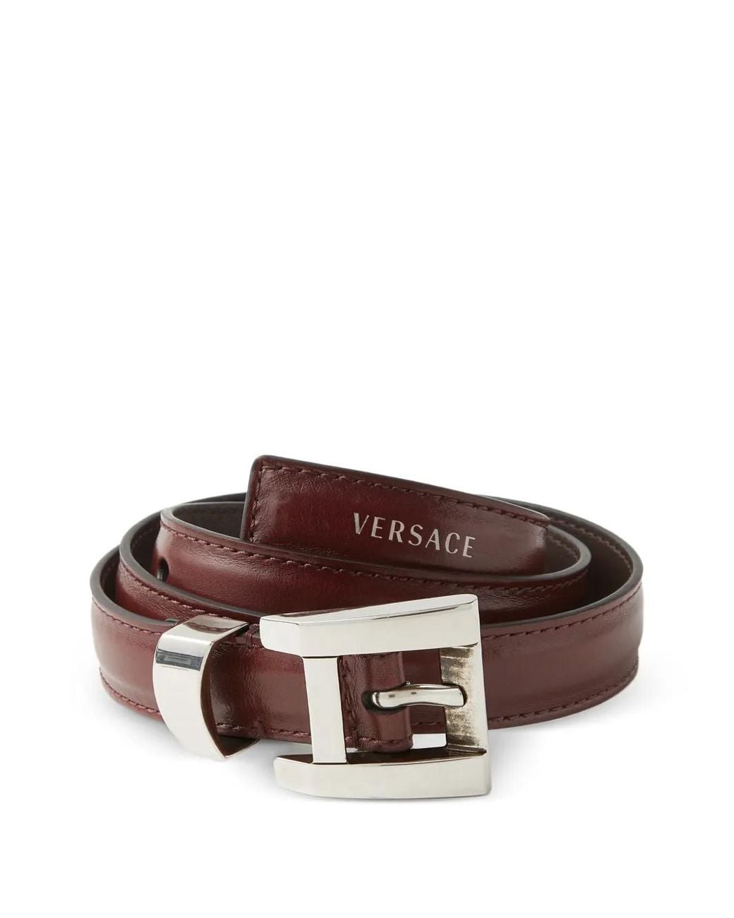 Versace Brown Ceinture En Cuir 2 Cm