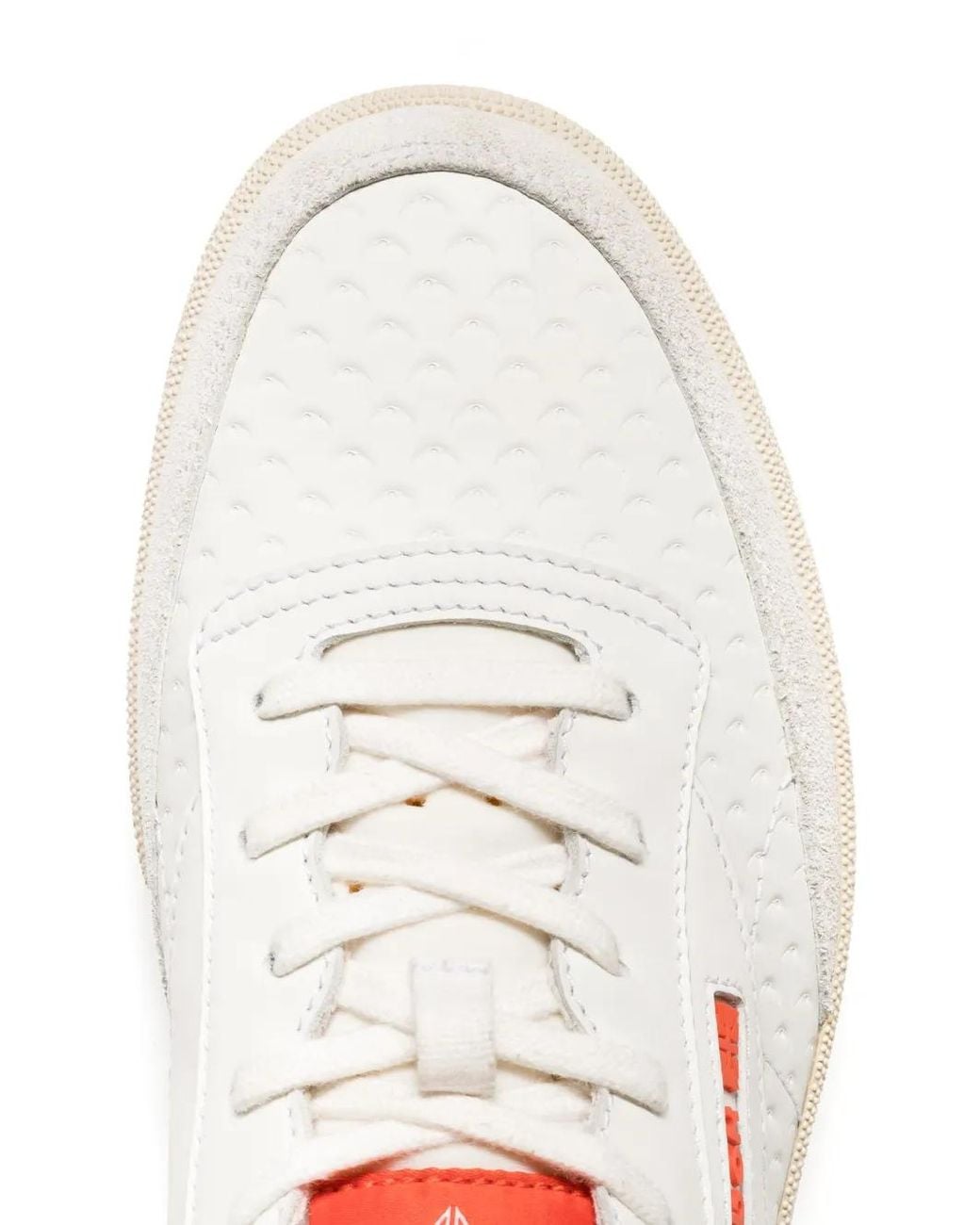 Reebok Pink Club C Embossed Leather Sneakers