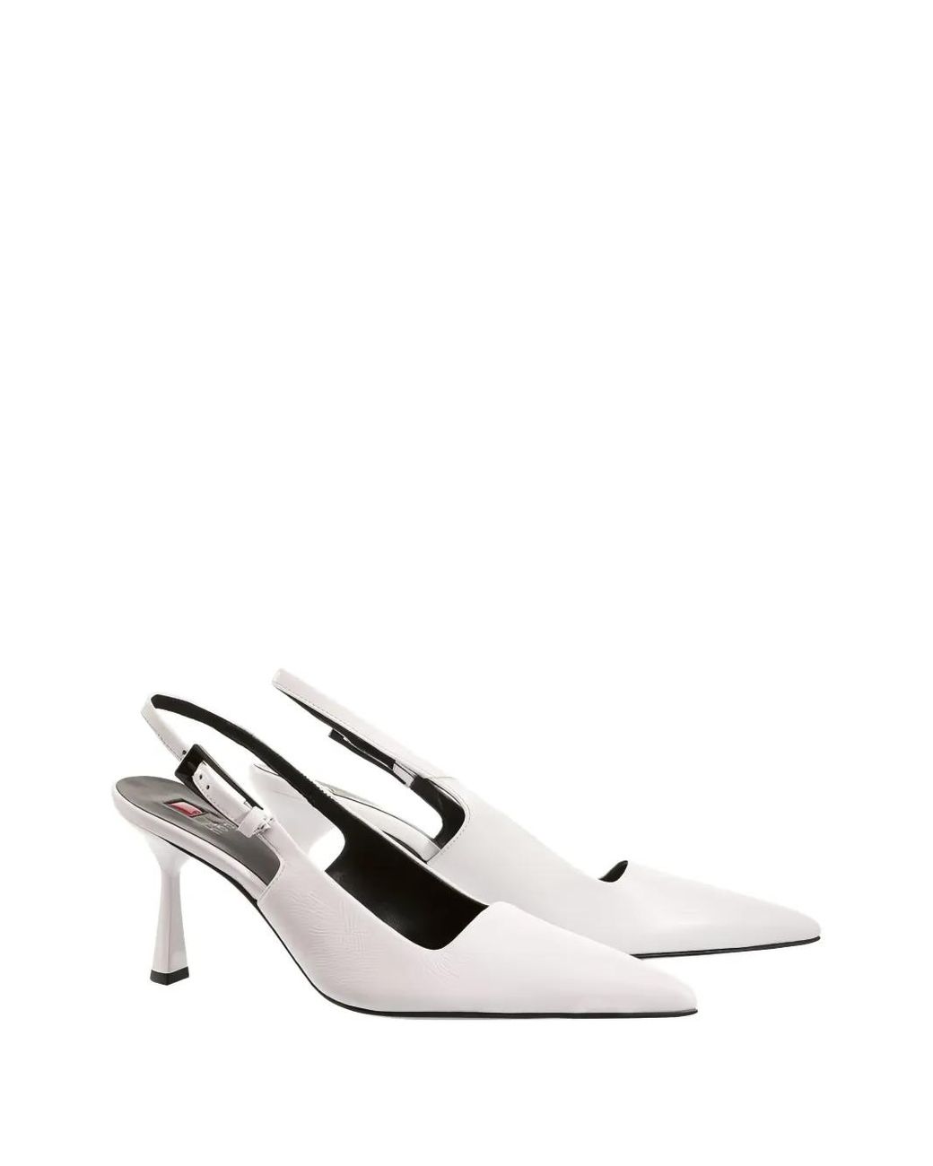 Högl White Ruby Pointed-Toe Slingback Pumps