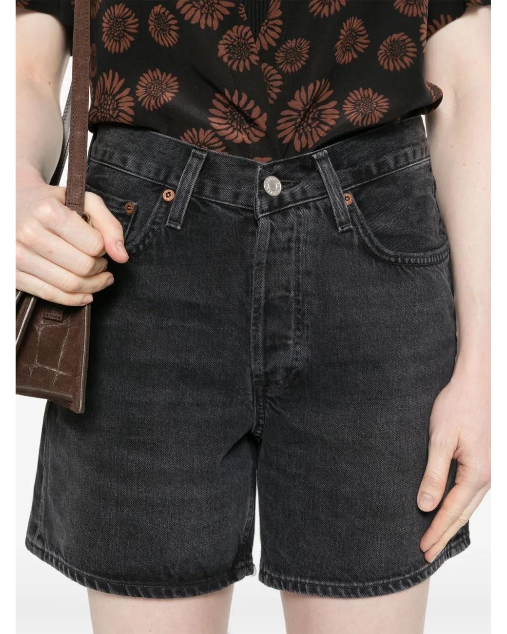 Agolde Black Indra Shorts