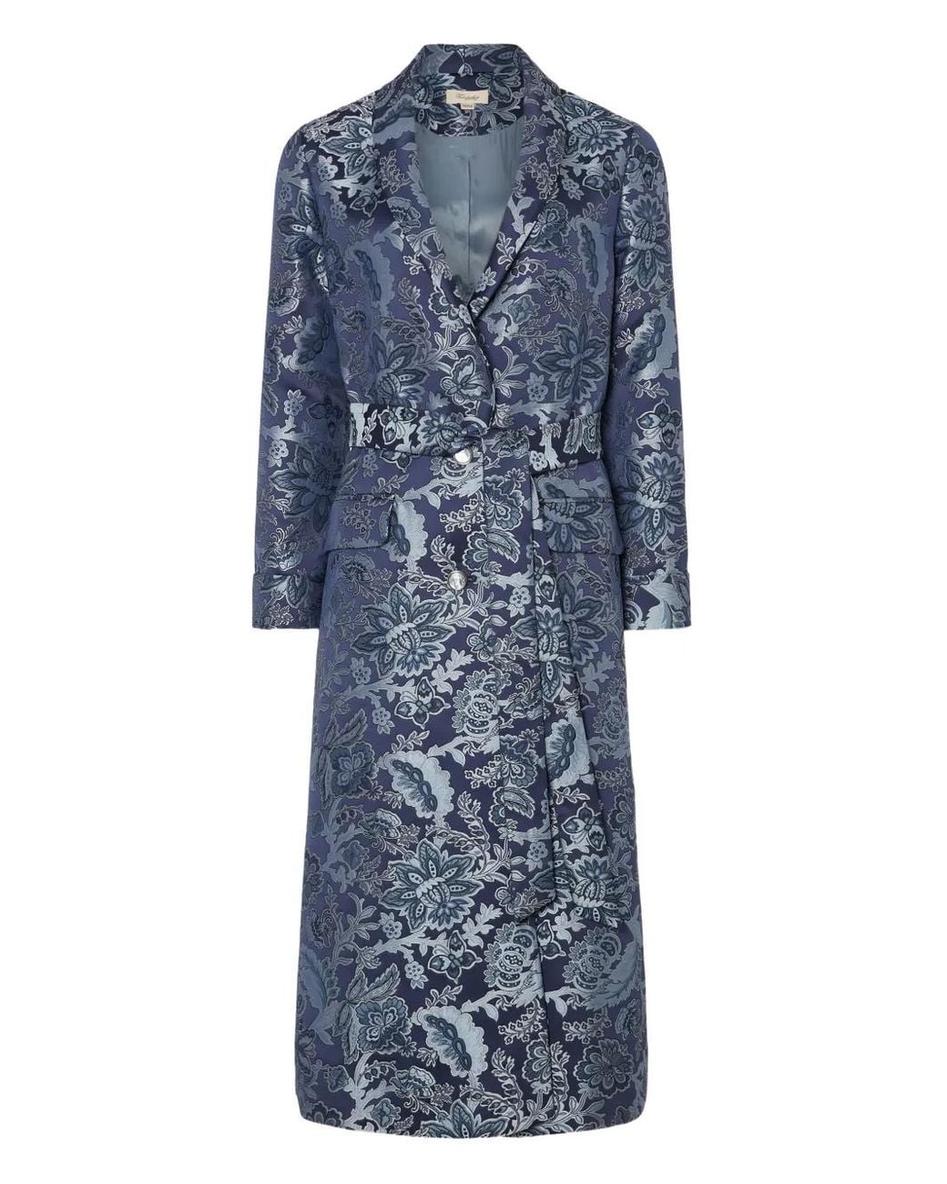 Abrigo Francis Con Cinturón Temperley London de color Blue