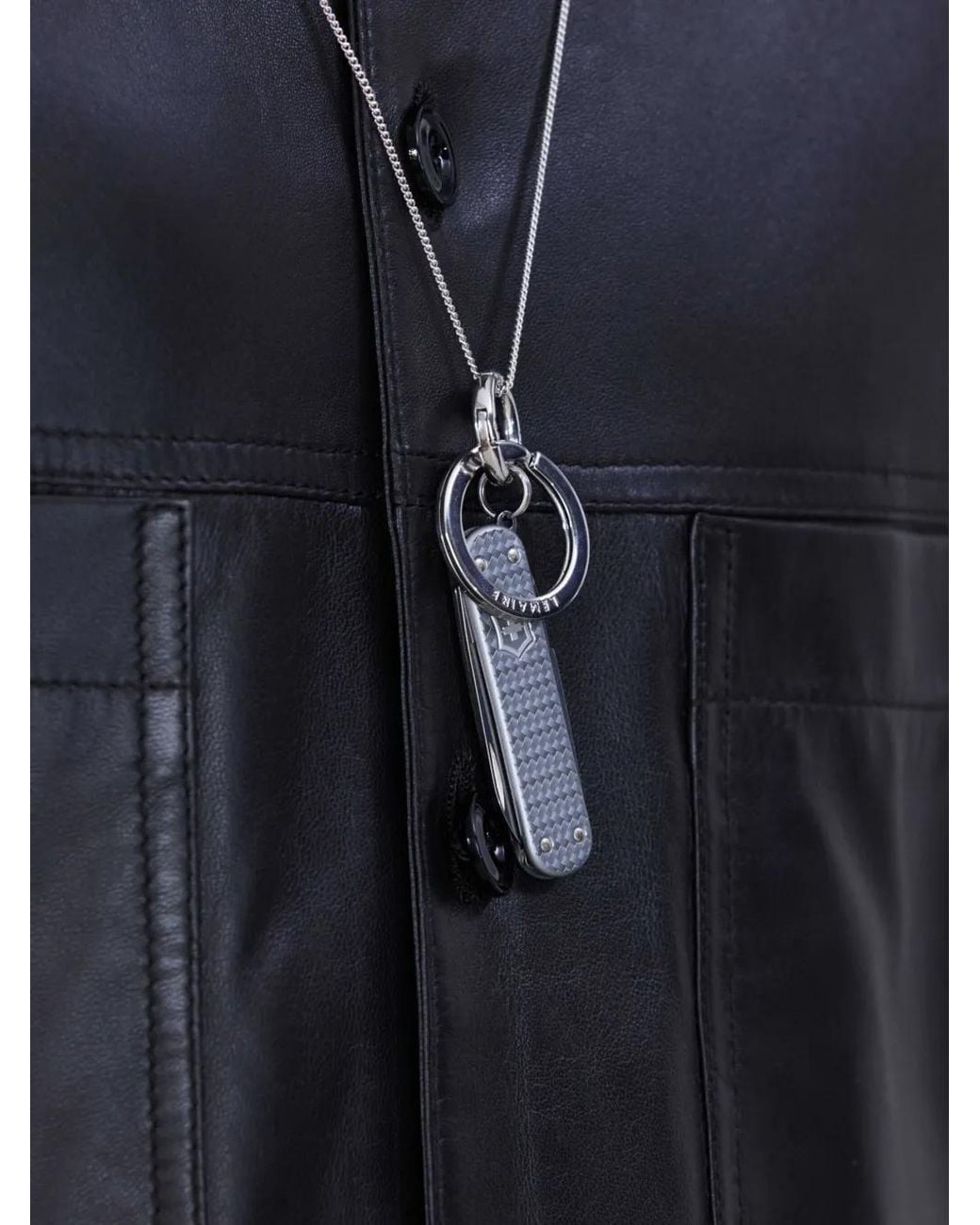 Lemaire White Mini Swiss Knife Necklace