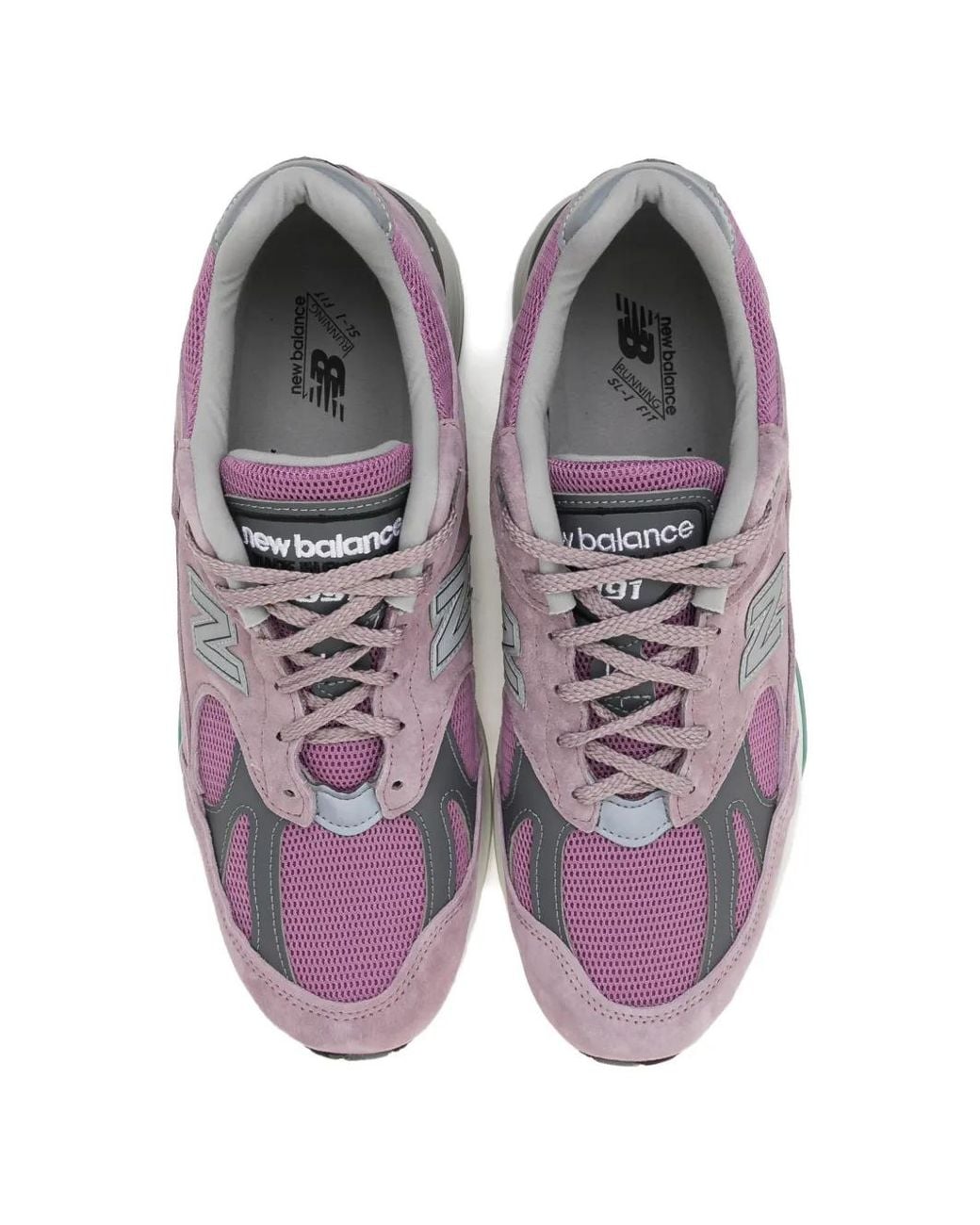 New Balance Pink 991V2 Panelled Low-Top Sneakers