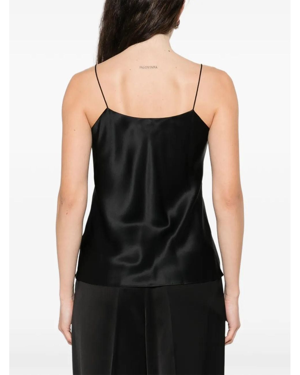 IVORY PARIS Black V-Neck Tank Top