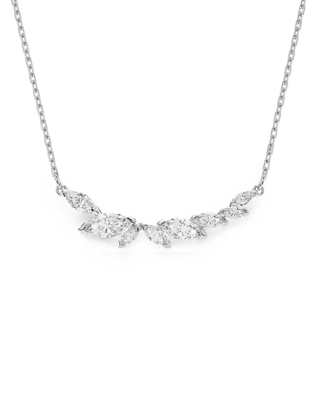 Swarovski White Collier Serti De Cristaux Taille Marquise