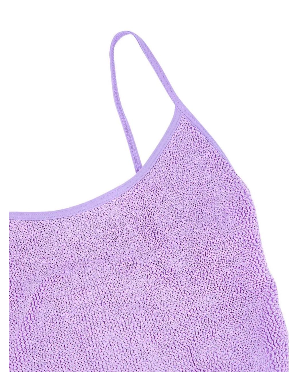 Hunza G Purple Crinkle Swimsuit
