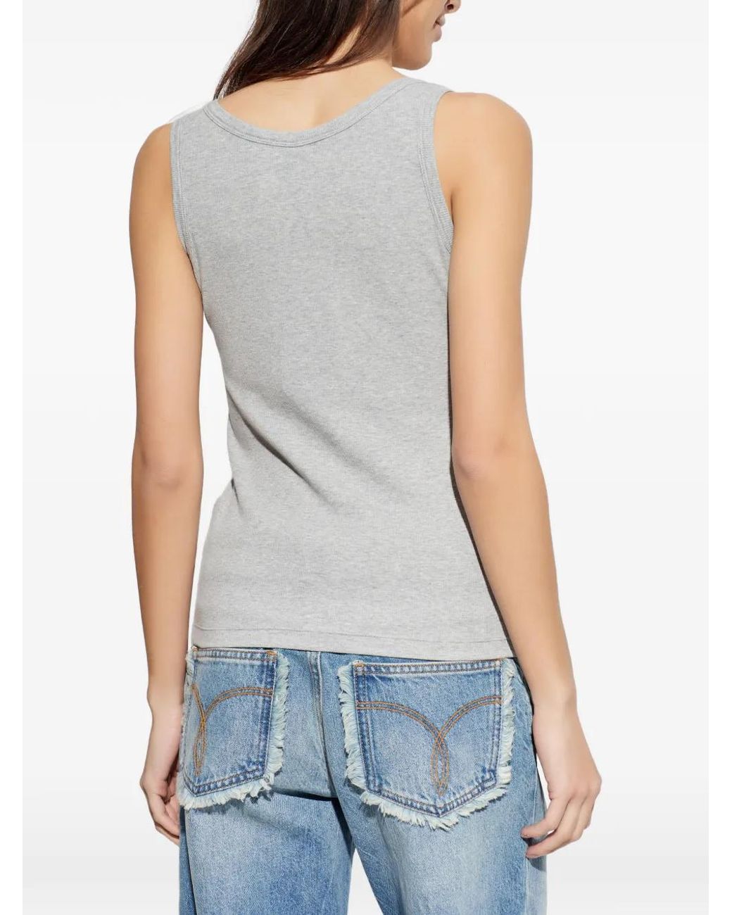 Versace Sleeveless Tops in het Gray