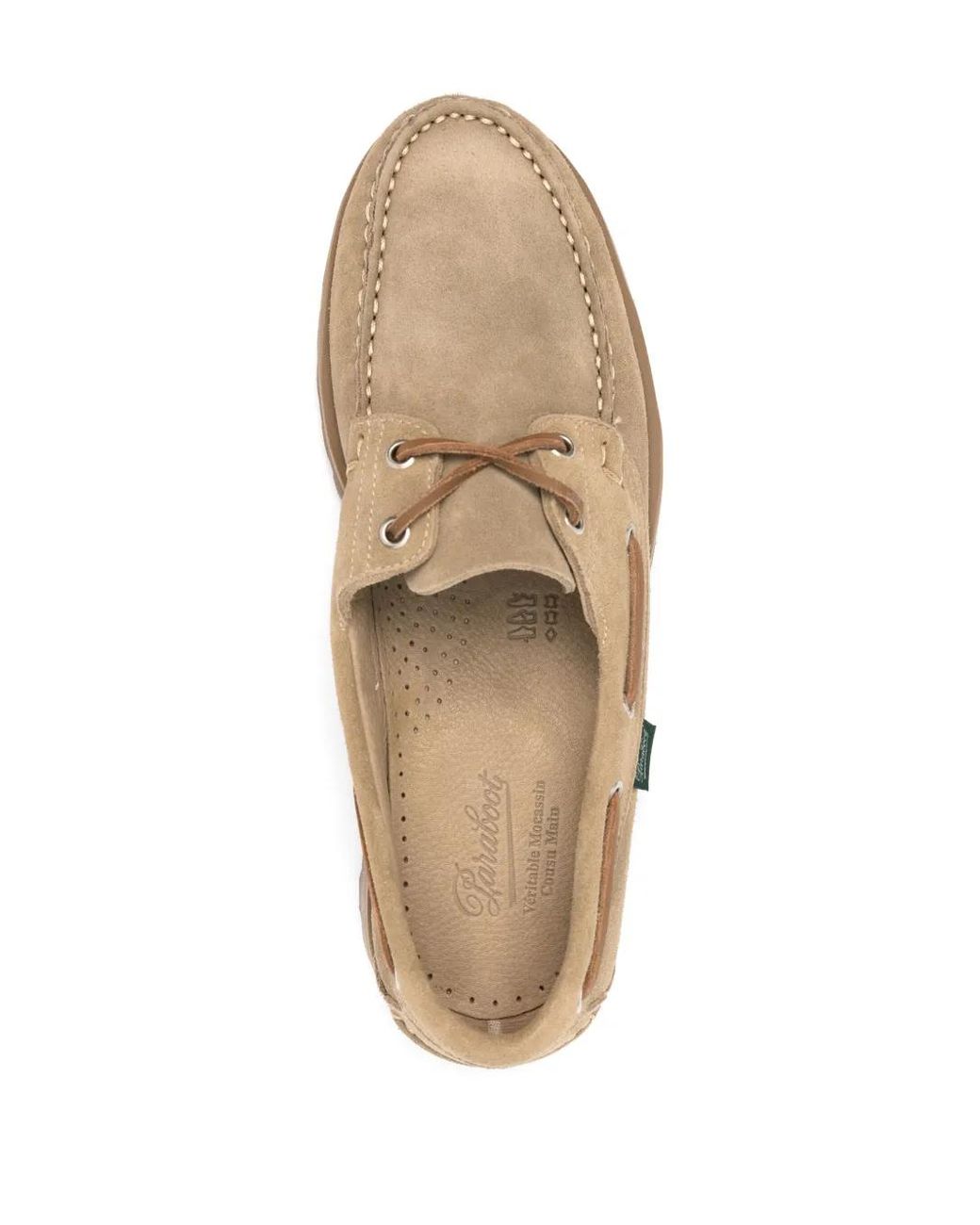 Paraboot Brown Barth Suede Boat Shoes for men