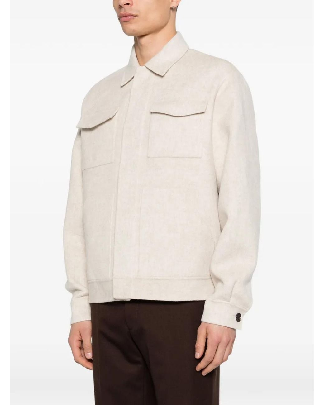 Bompard White Patch-Pocket Double-Sided Jacket for men