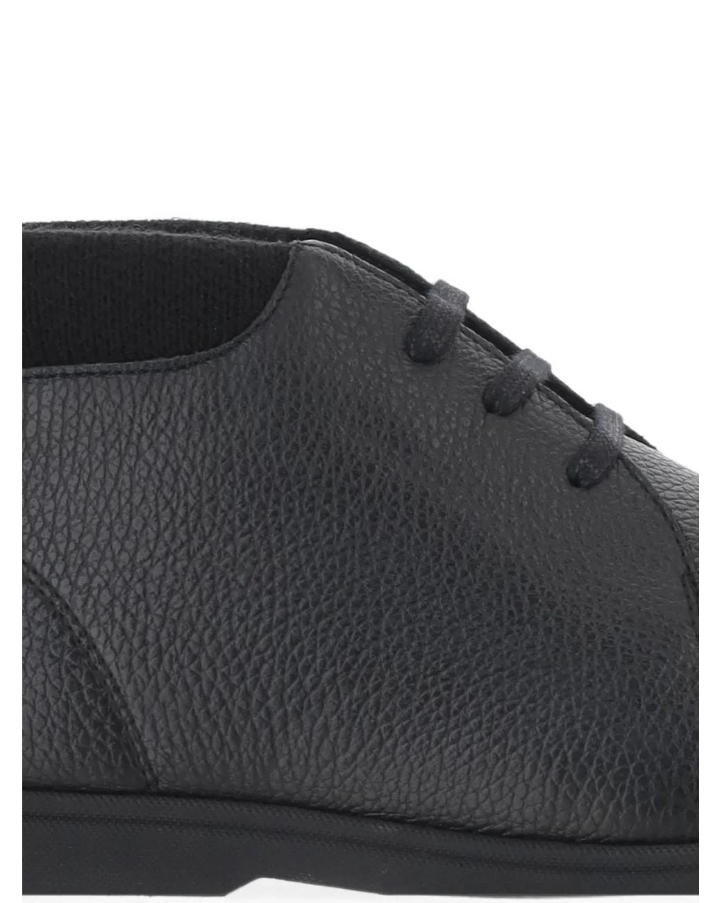 Boss Black Grained Leather Boots for men