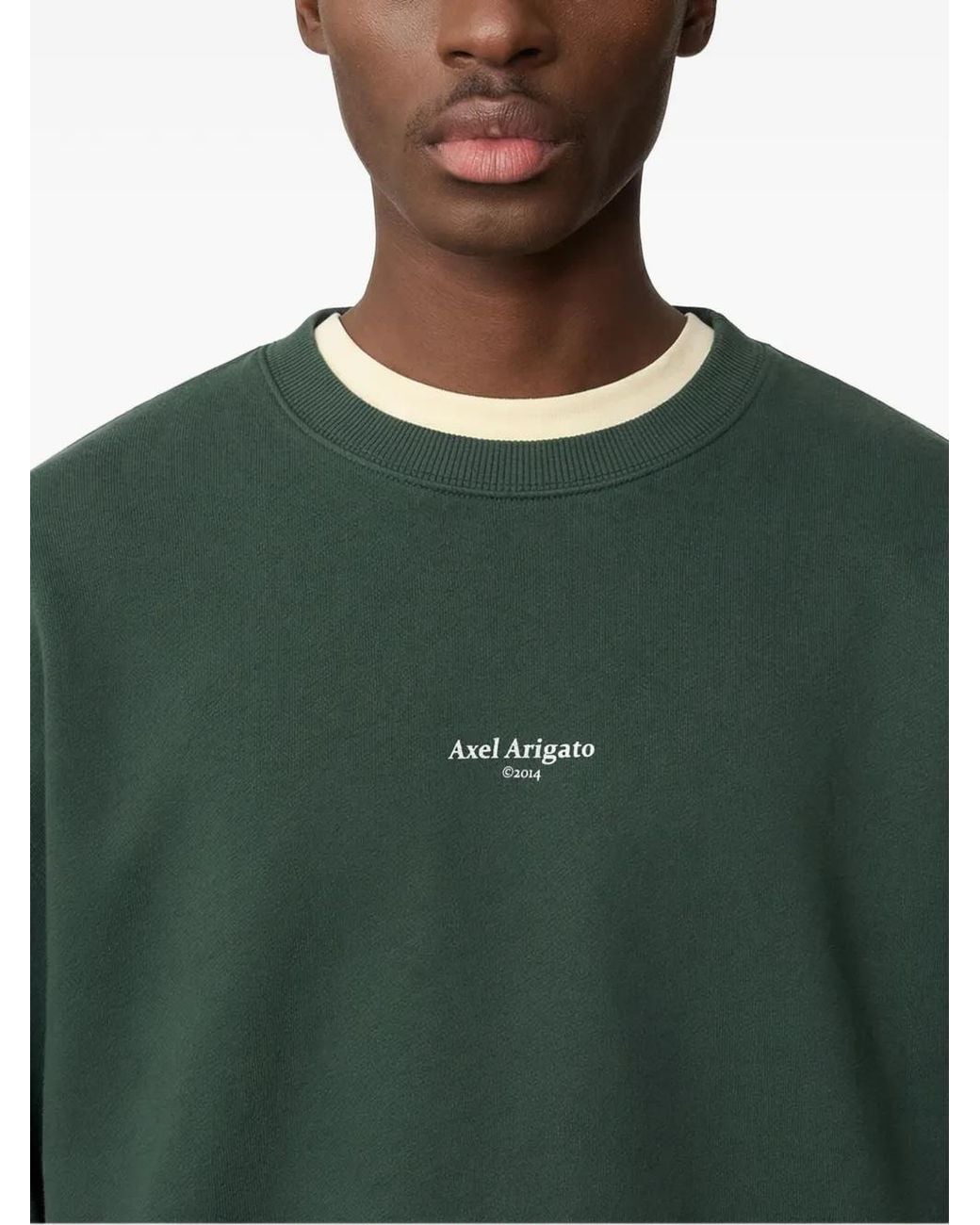 Axel Arigato Green Focus Crew-Neck Sweatshirt for men