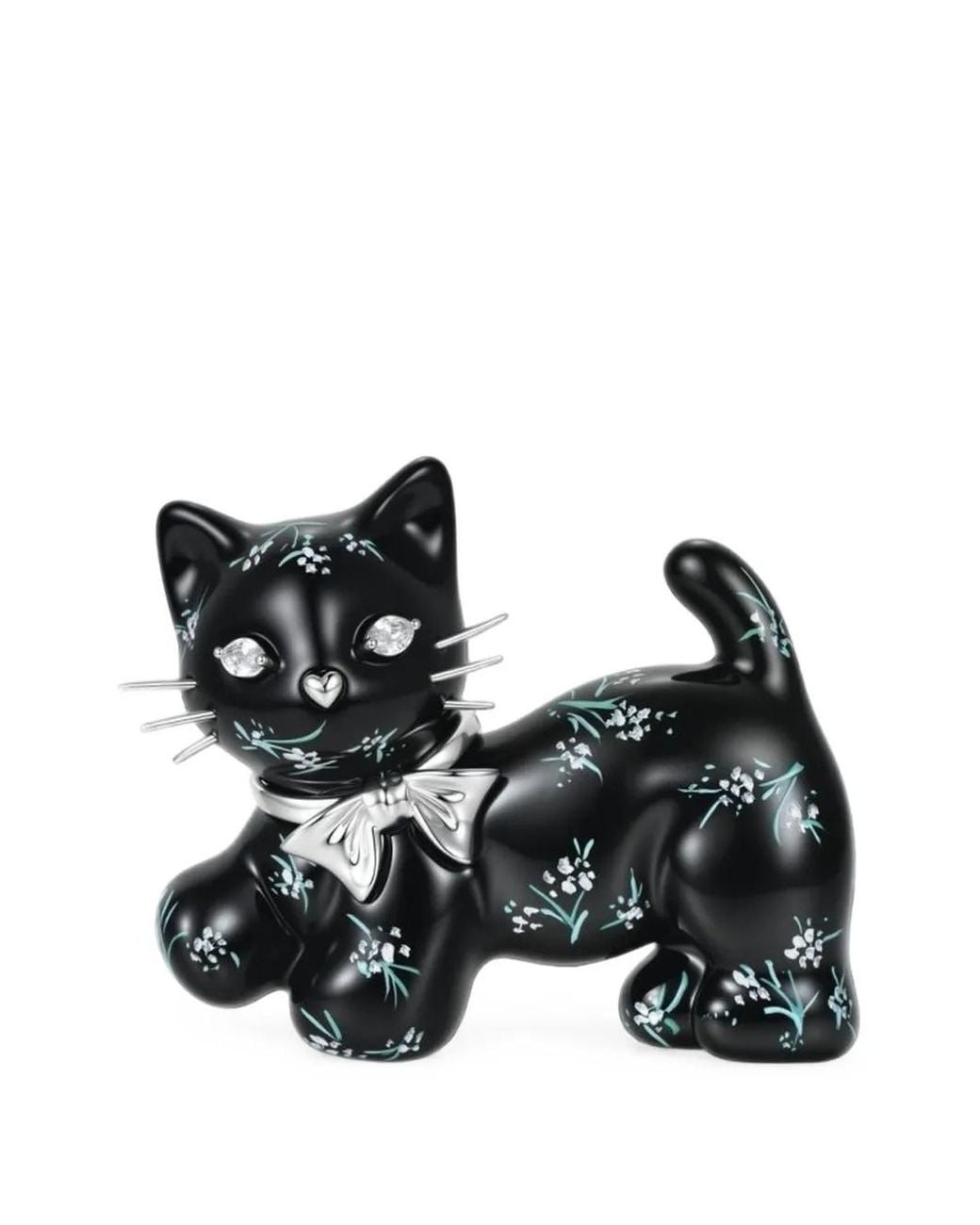 YVMIN Black Paradise Kitten Crystal-Embellished Hair Clip