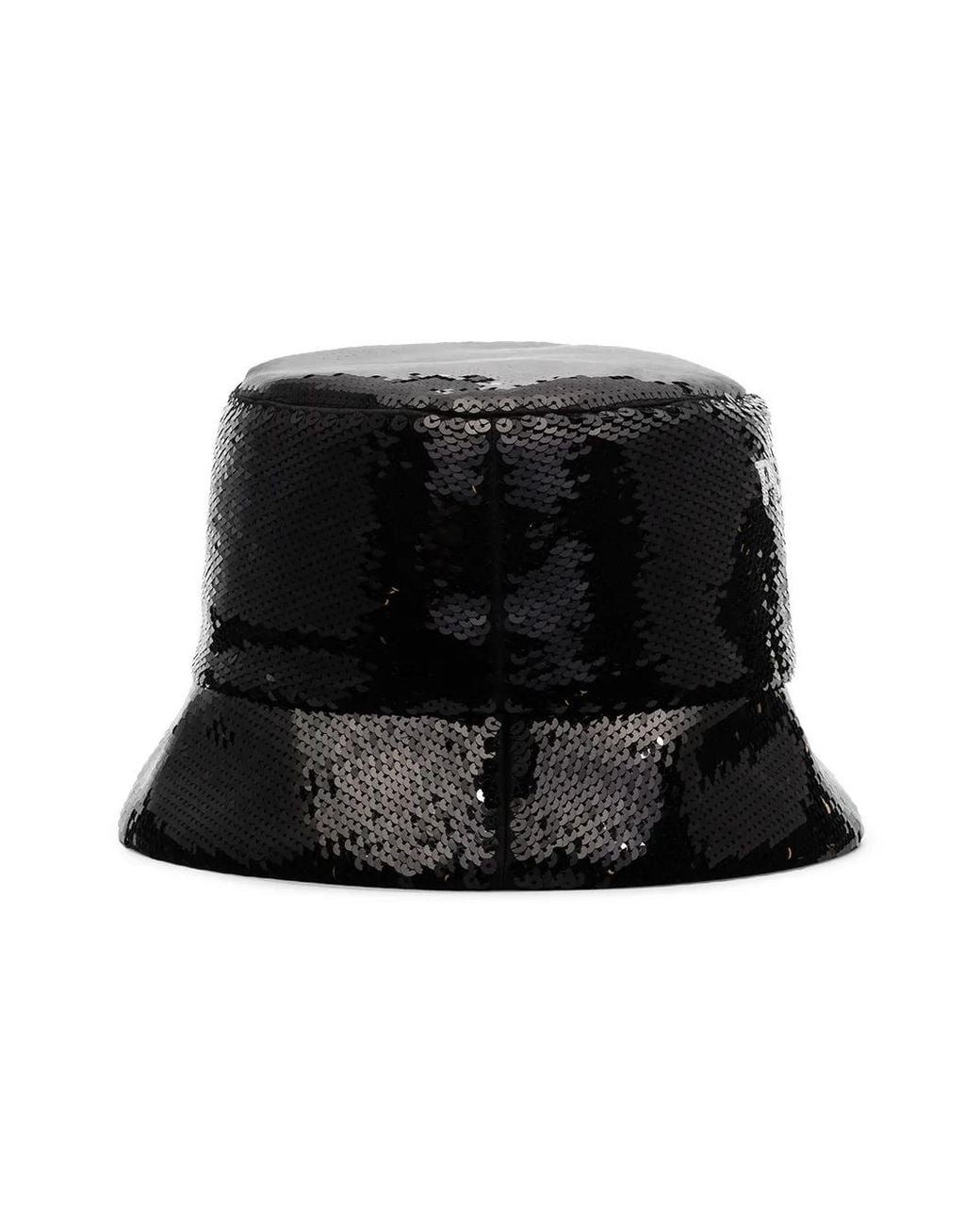 Prada Black Logo-Embellished Sequined Bucket Hat