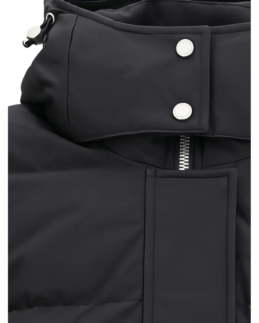 Moose Knuckles Black Button Hooded Jacket