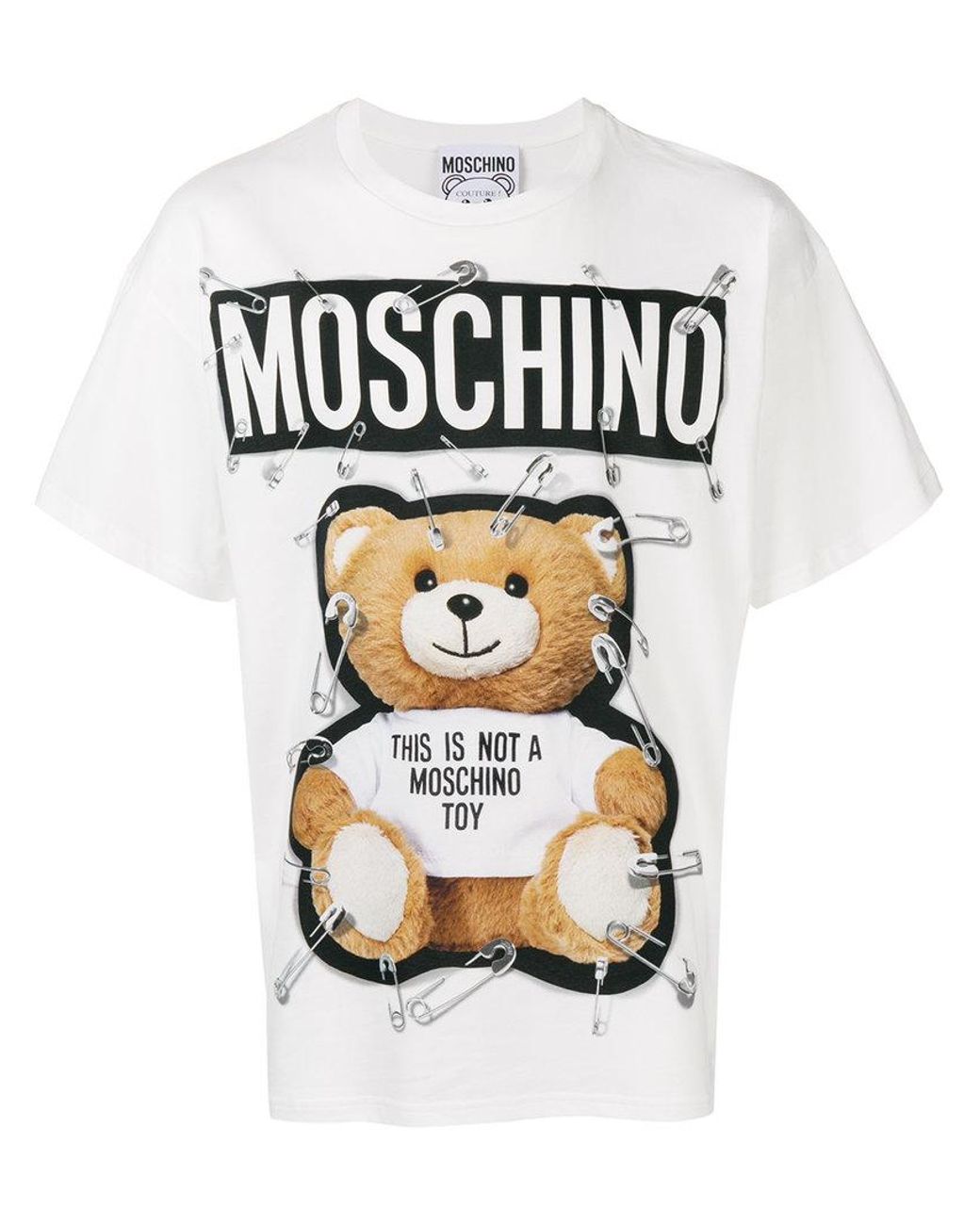 Camiseta con estampado de osito de peluche Moschino de hombre de color  Blanco | Lyst