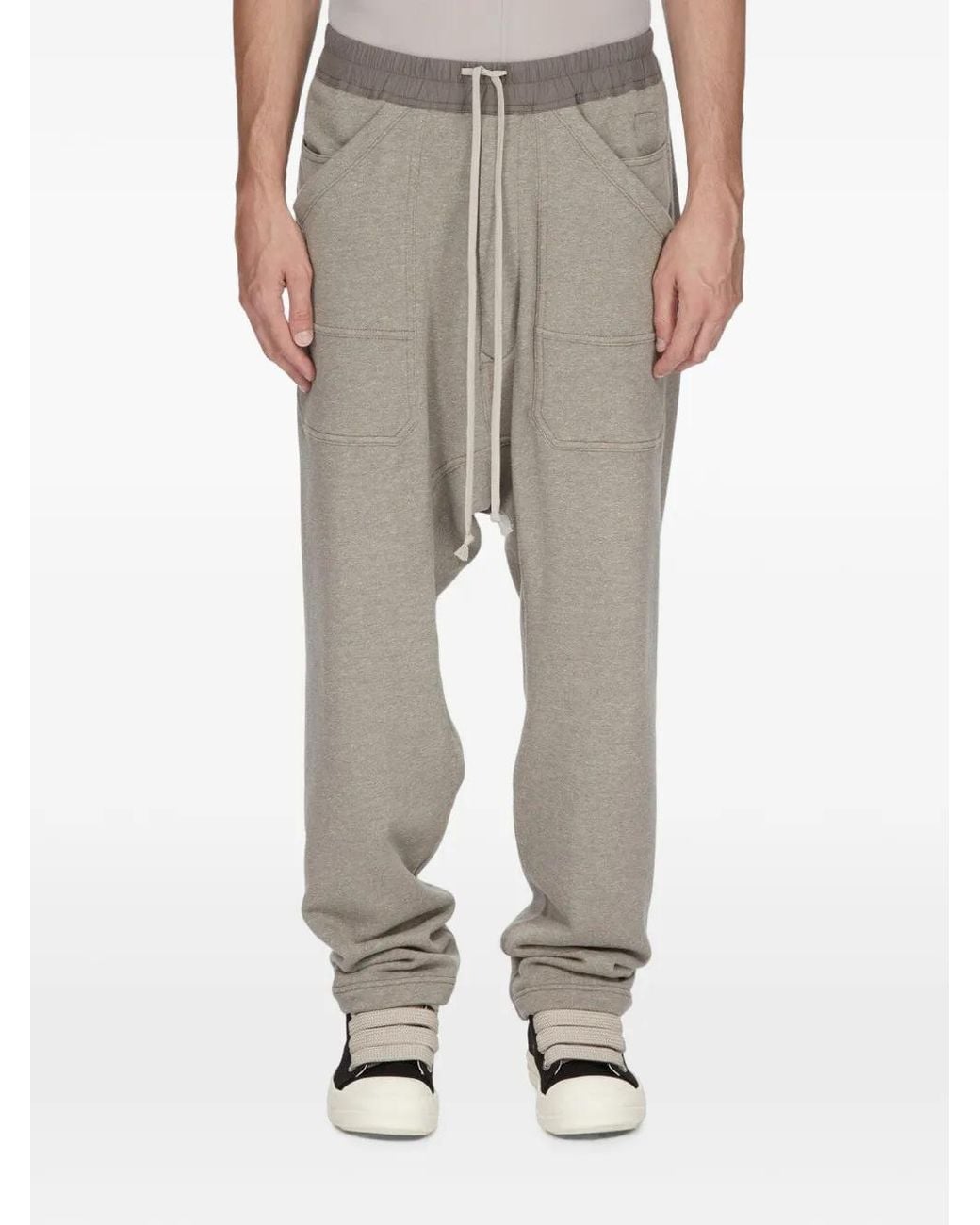 Rick Owens White Classic Cargo Drawstring Trousers for men