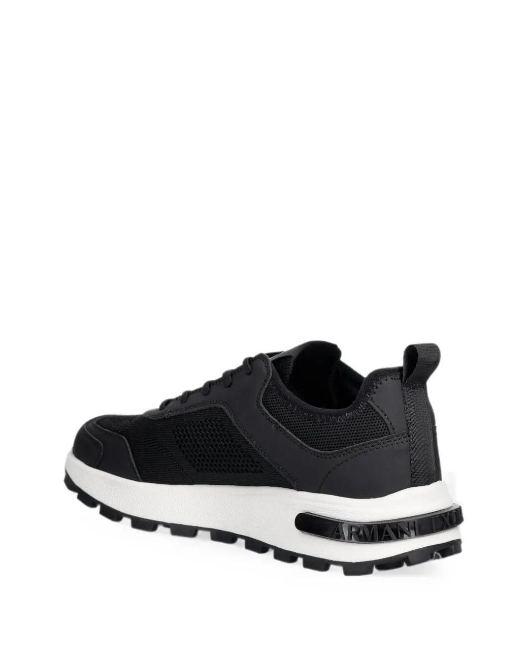 ARMANI EXCHANGE Black Baskets À Logo Imprimé for men