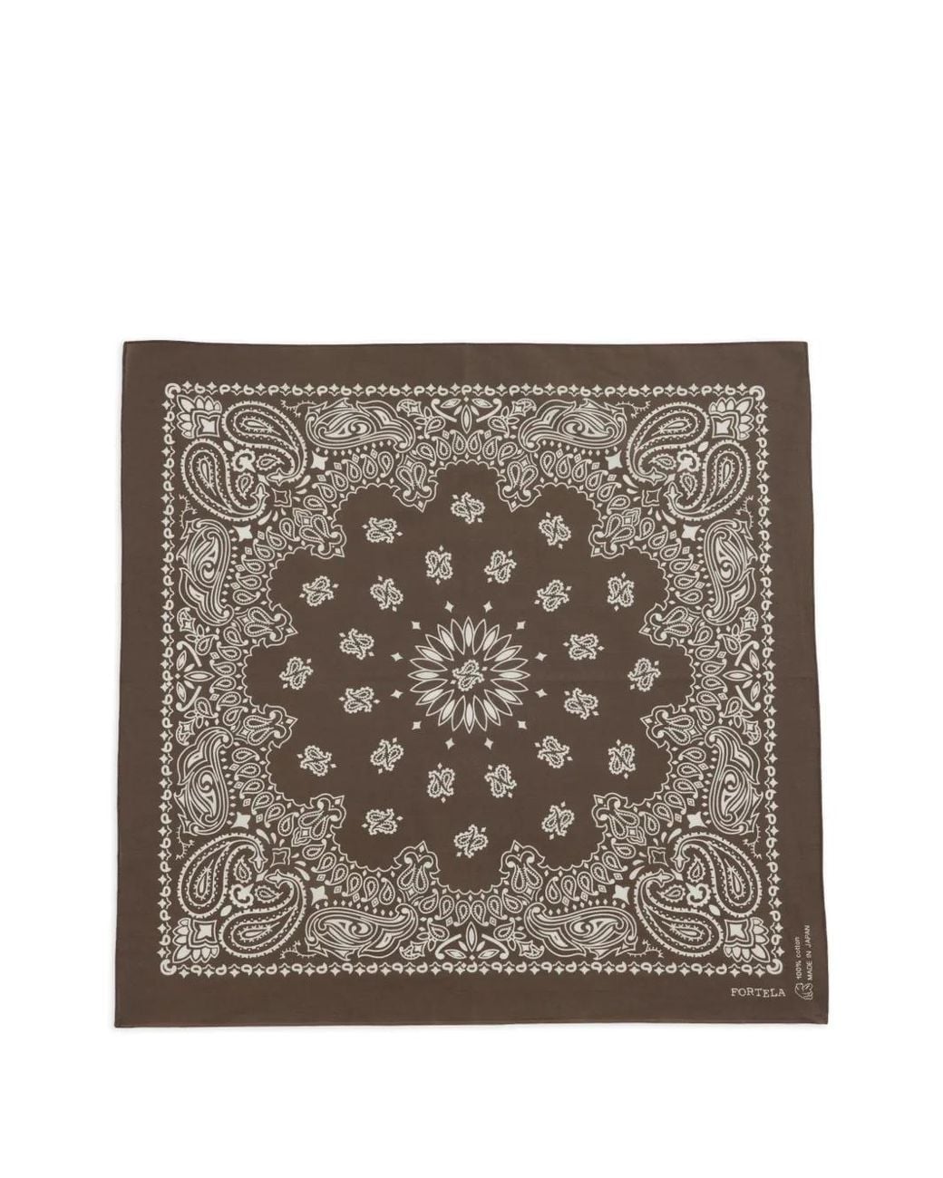 Fortela Brown Bandana Japanese À Motif Cachemire for men