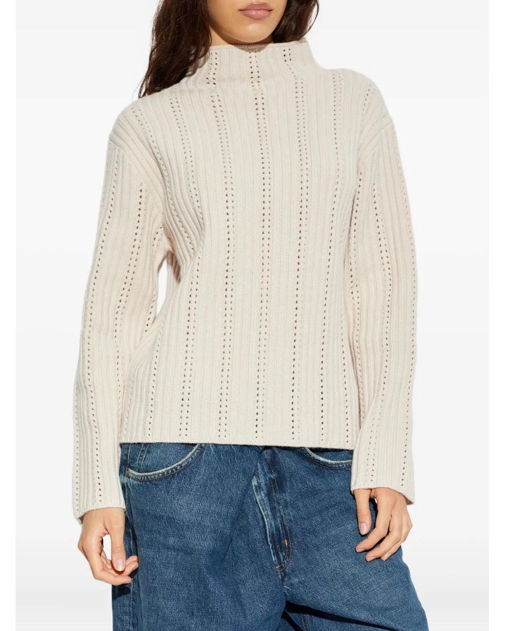 Samsøe & Samsøe White Pull Satilly À Col Roulé