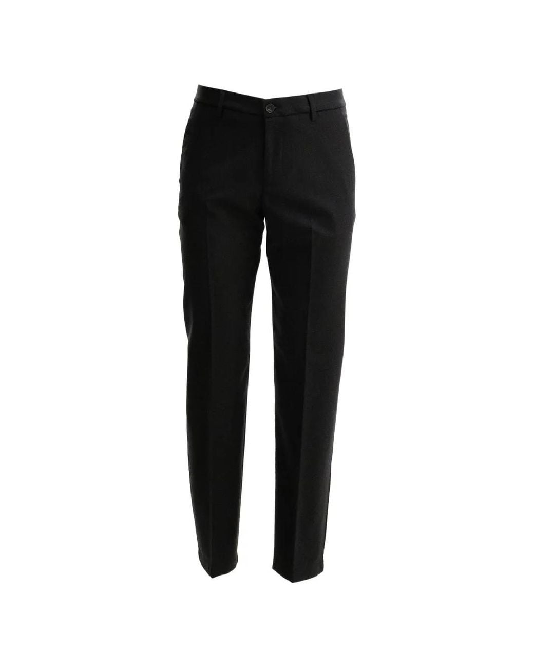 Cruna Black Pressed-Crease Trousers for men