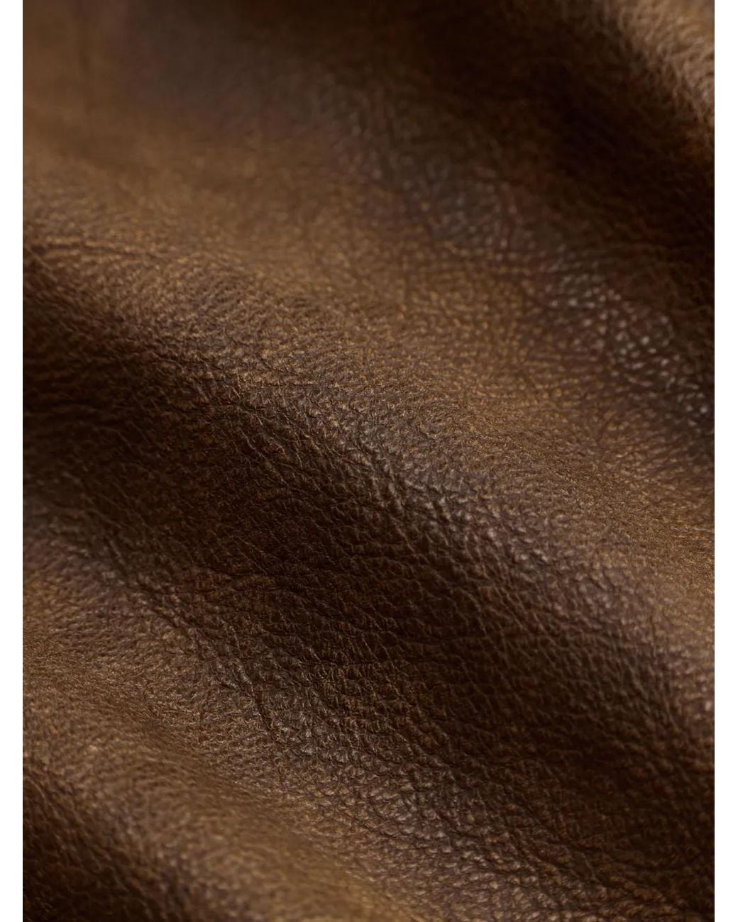 RRL Brown Fringed Fur Coat