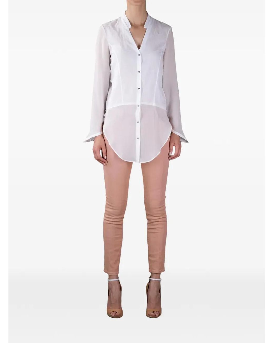 DSquared² White Logo-Patch Skinny Jeans