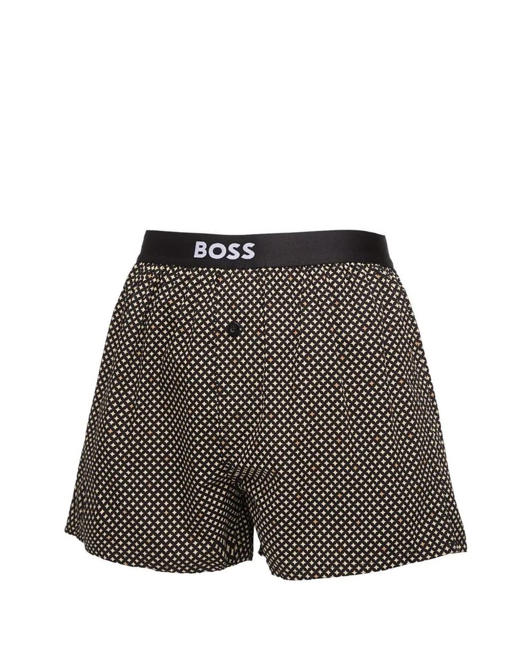 HUGO Black Logo-Waistband Boxers (Set Of Two) for men