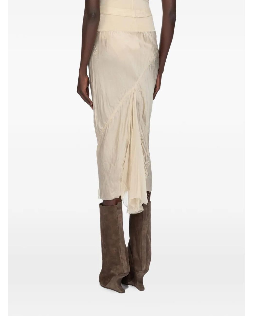 Rick Owens Natural Jupe Temple À Fronces