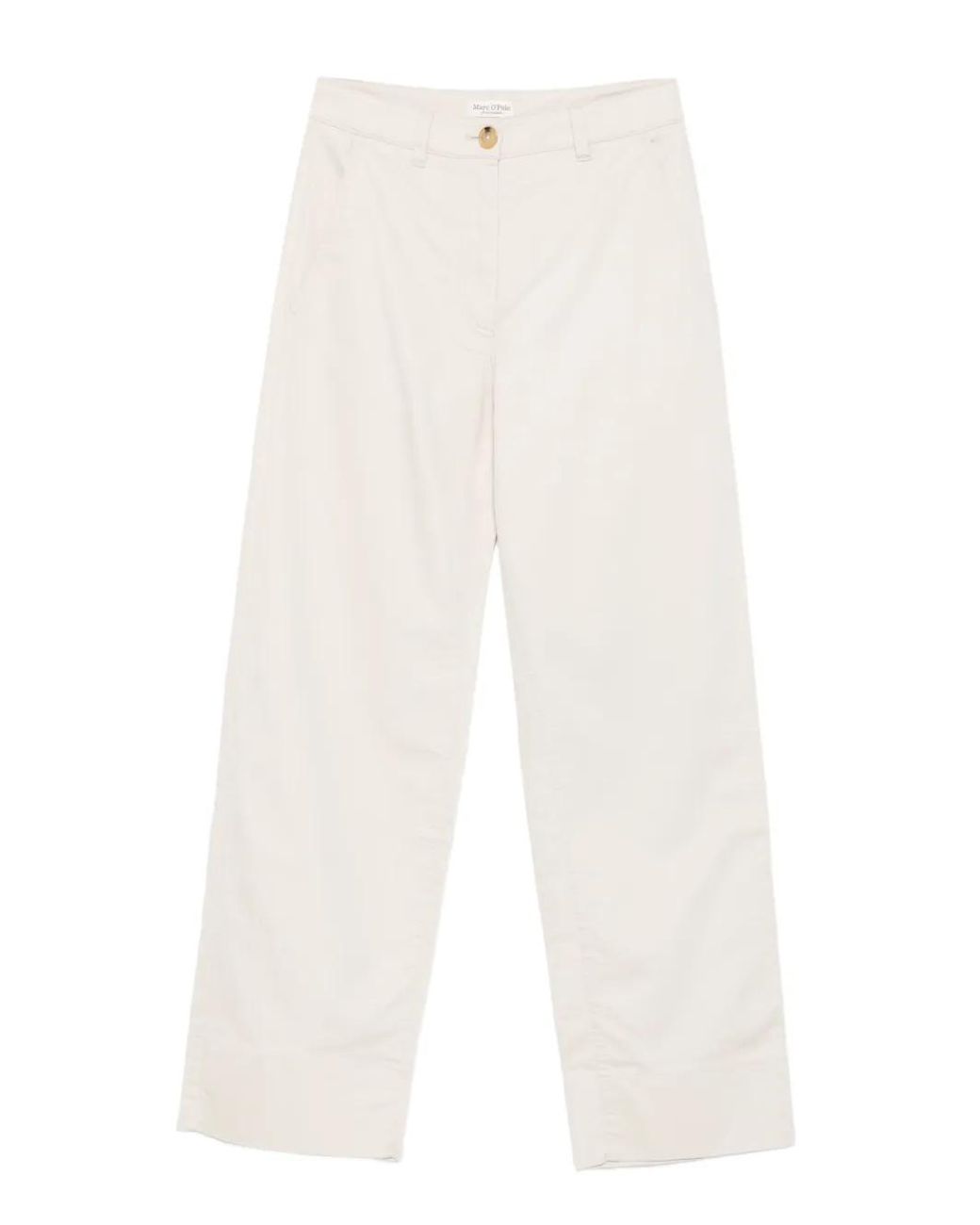 Marc O' Polo White Buttoned Pocket Trousers