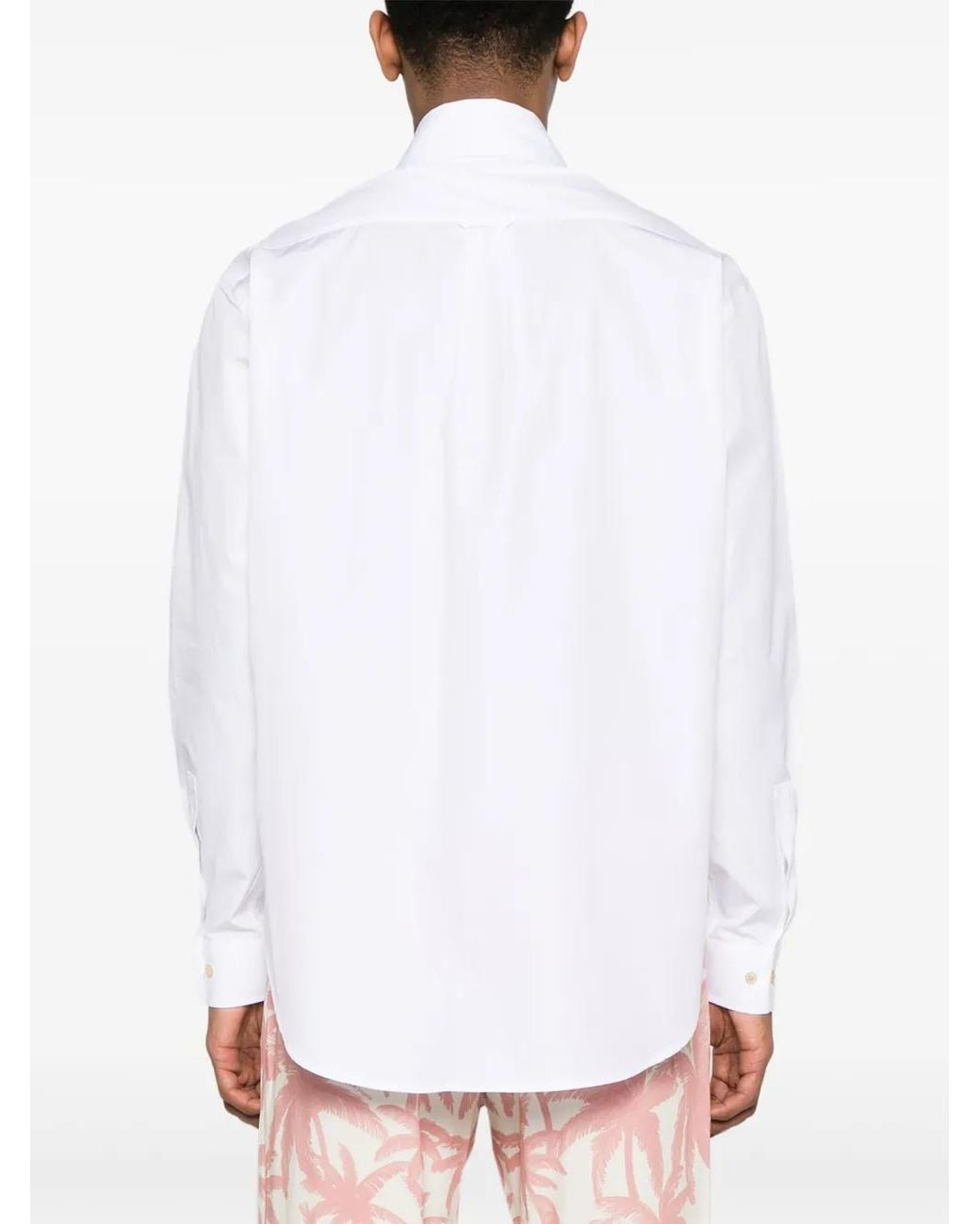 Palm Angels White Shirt With Logo for men