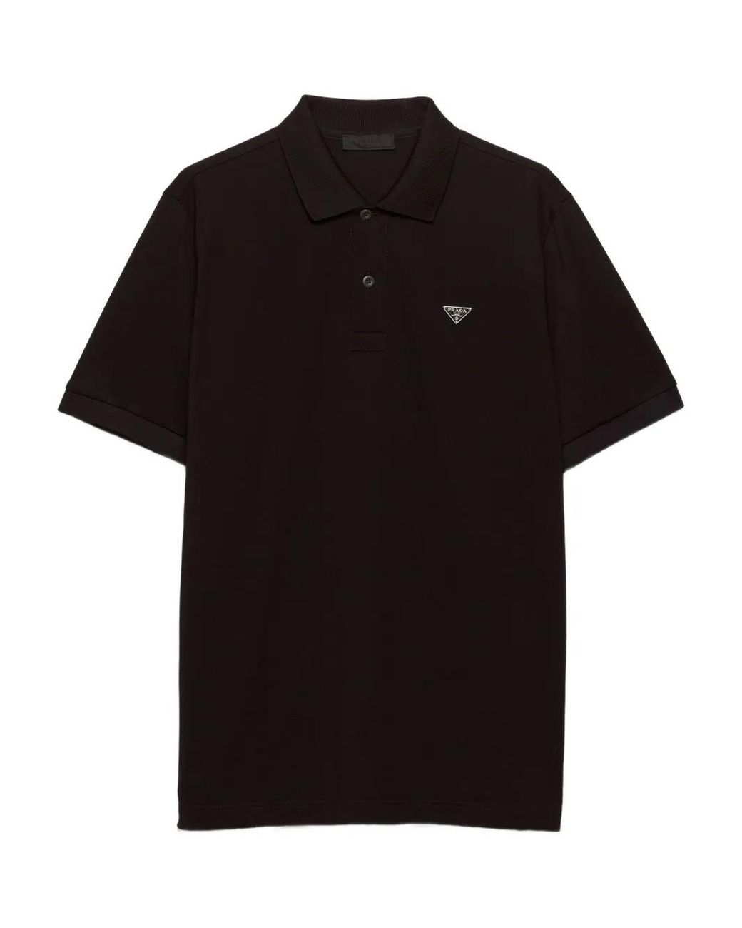 Prada Black Polo En Piqué for men