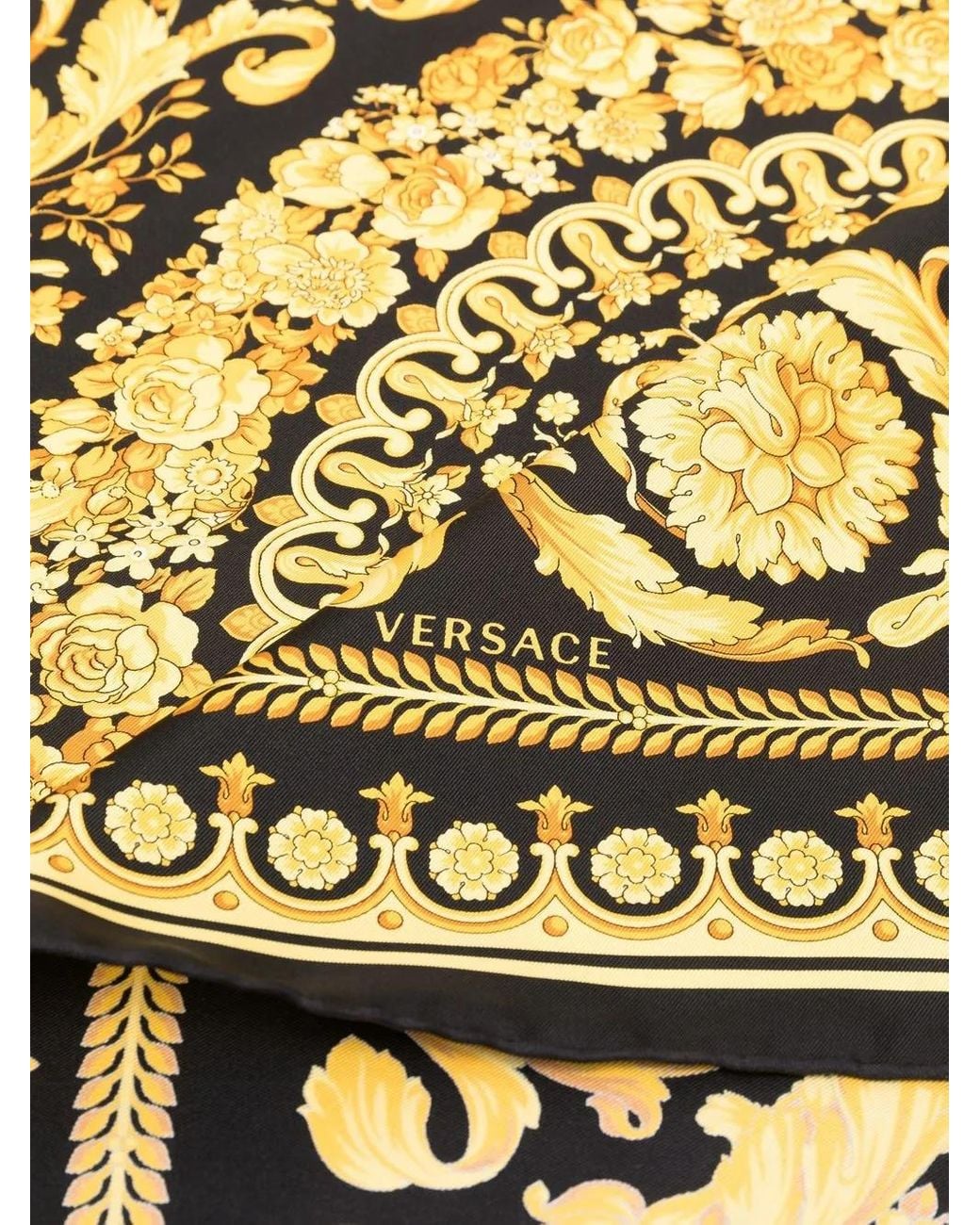 Versace Metallic Schal Mit Barocco-Print