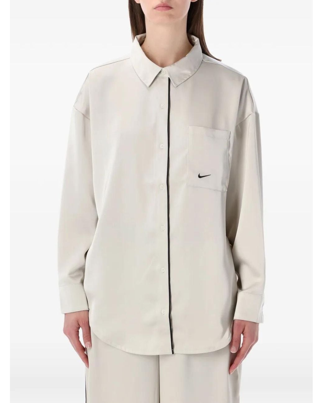 Nike White Chemise À Coupe Oversize