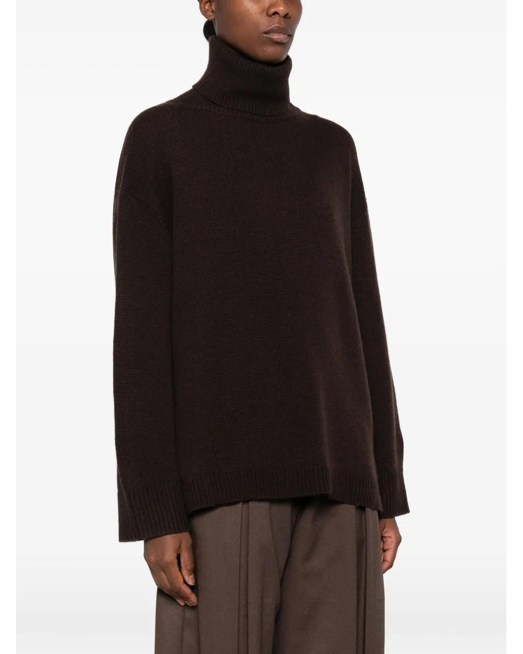 Allude Black Pull À Effet D'Épaules Descendues