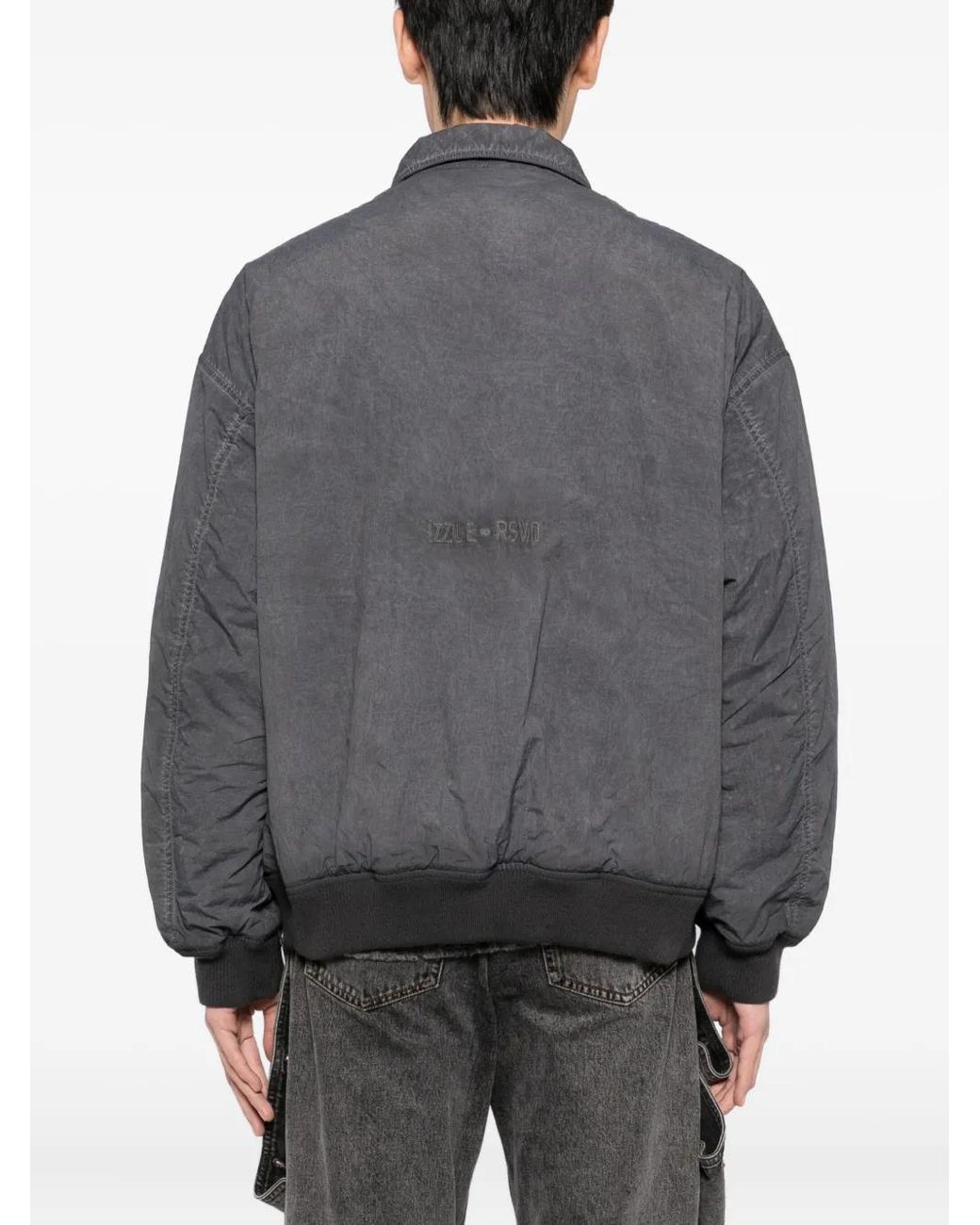 Izzue Gray Zip-Up Puffer Jacket for men