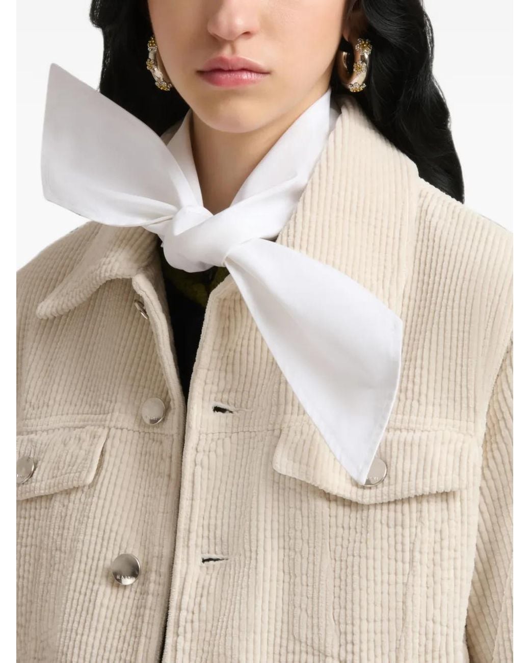 Marni Natural Corduroy Trucker Jacket