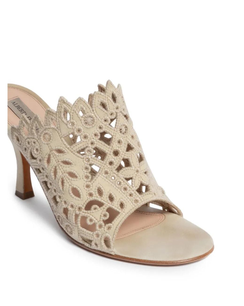 Alberta Ferretti Natural Cut-Out Sandals