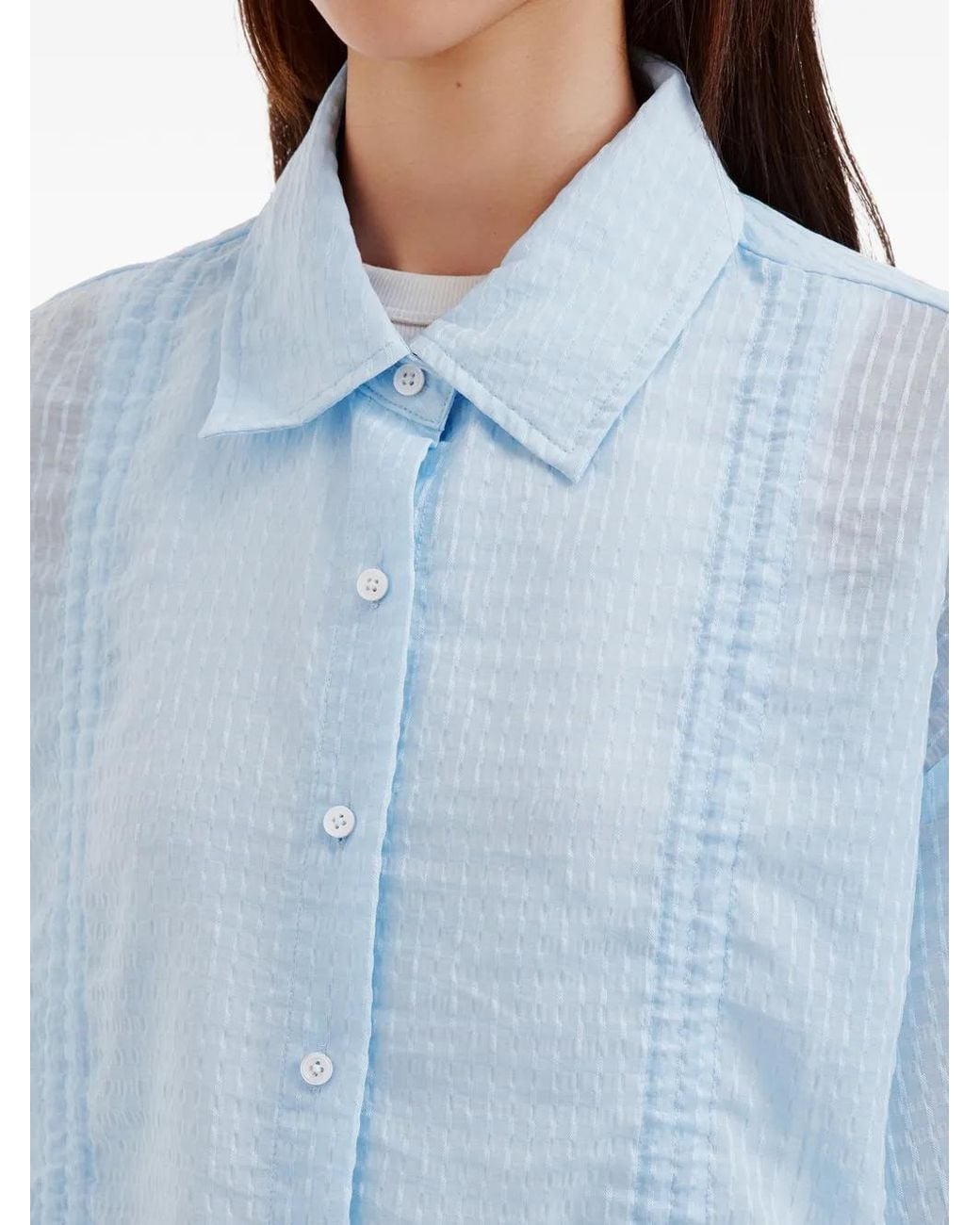 B+ AB Blue Shirt And Mini Skirt Set