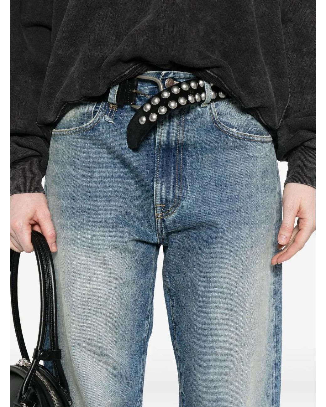 R13 Straight Jeans in het Blue