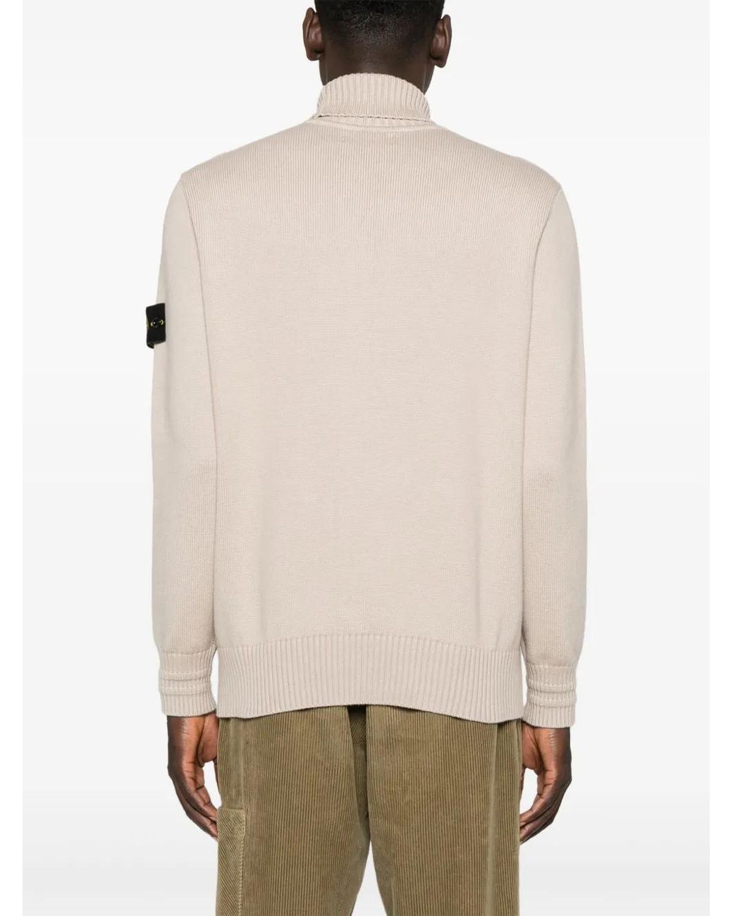 Stone Island Compass-Badge Sweater in White für Herren