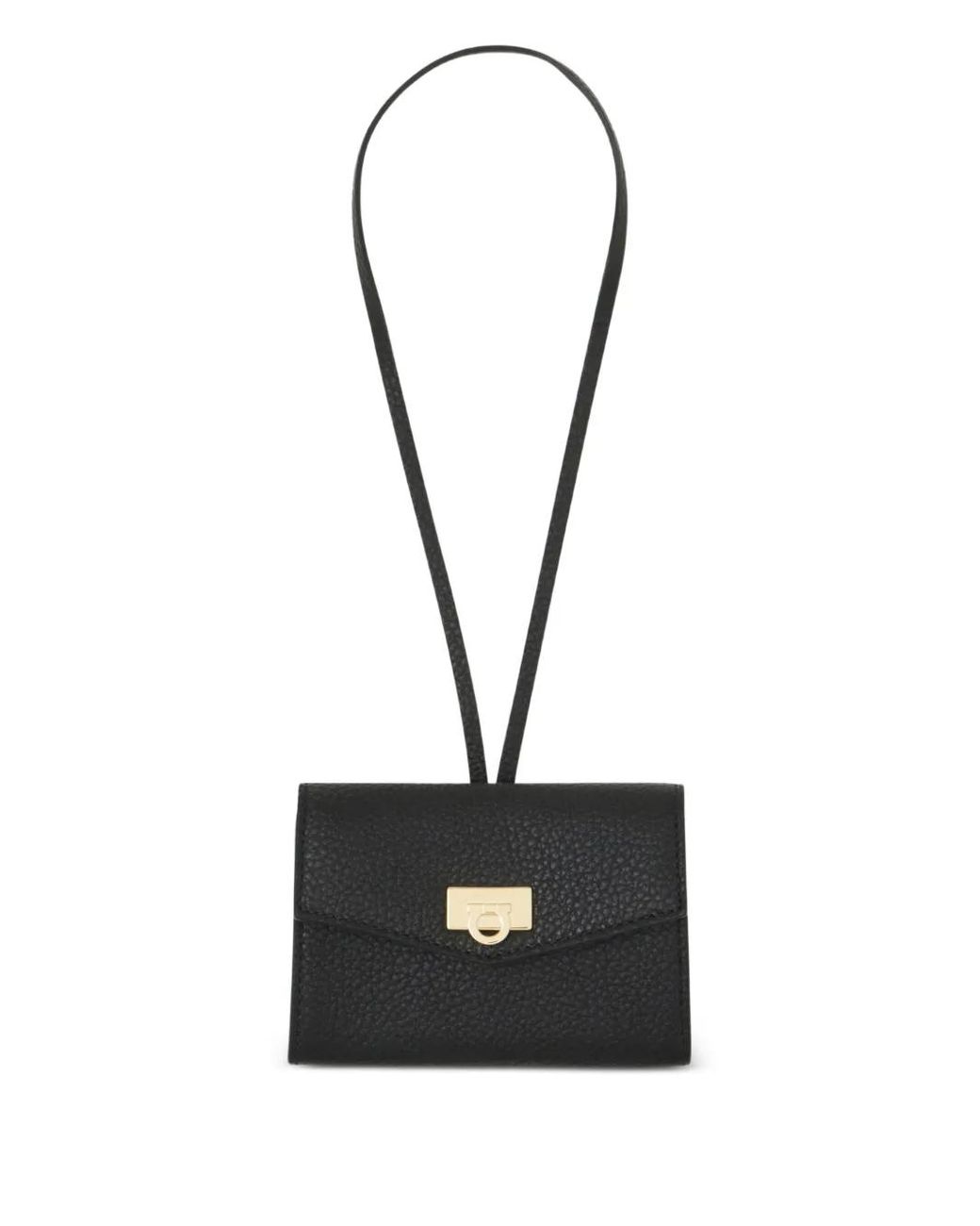 Ferragamo Black Card Holder Charm
