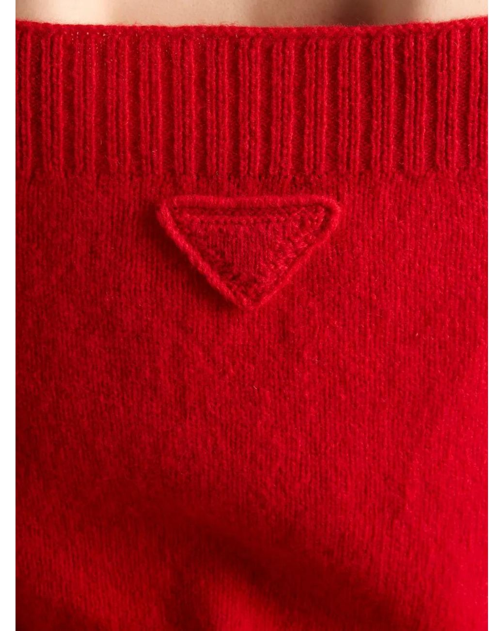 Prada Red Shetland Wool Tank Top for men