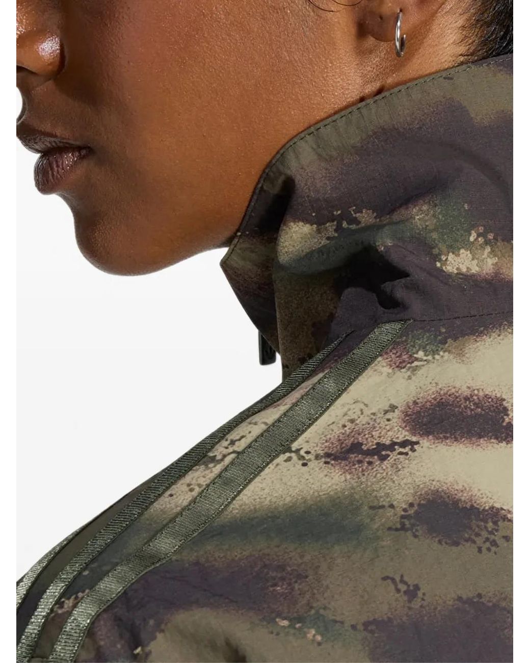 Adidas Gray Camouflage-Print Track Jacket