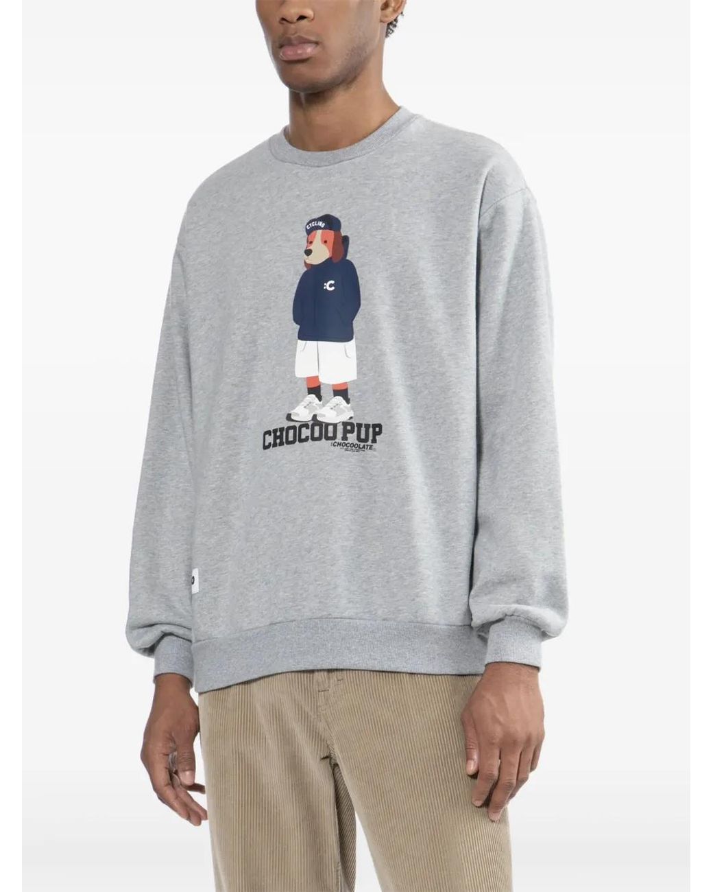 Chocoolate Gray Graphiced Sweatshirt for men