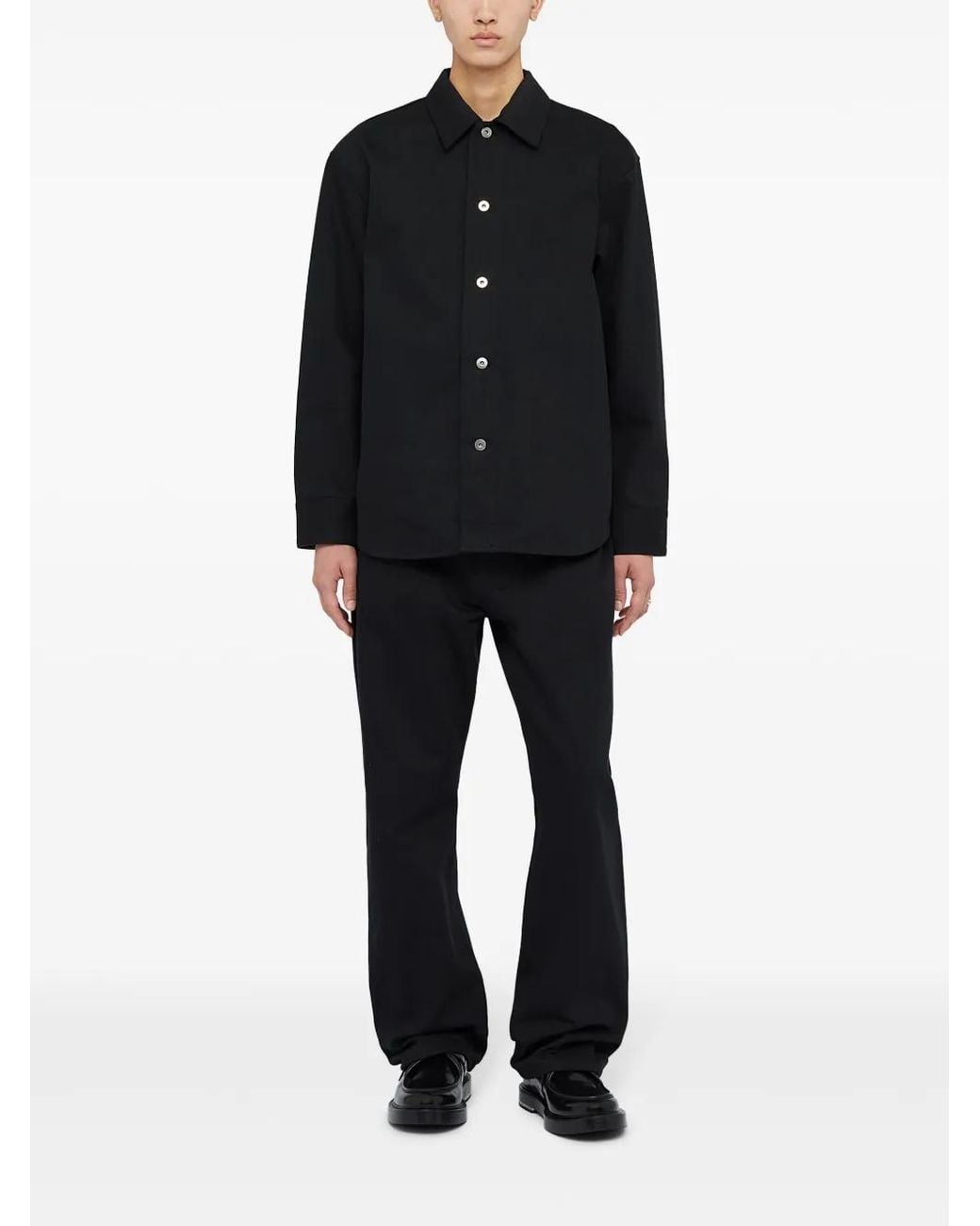 Jil Sander Black Essential Button-Up Shirt For for men